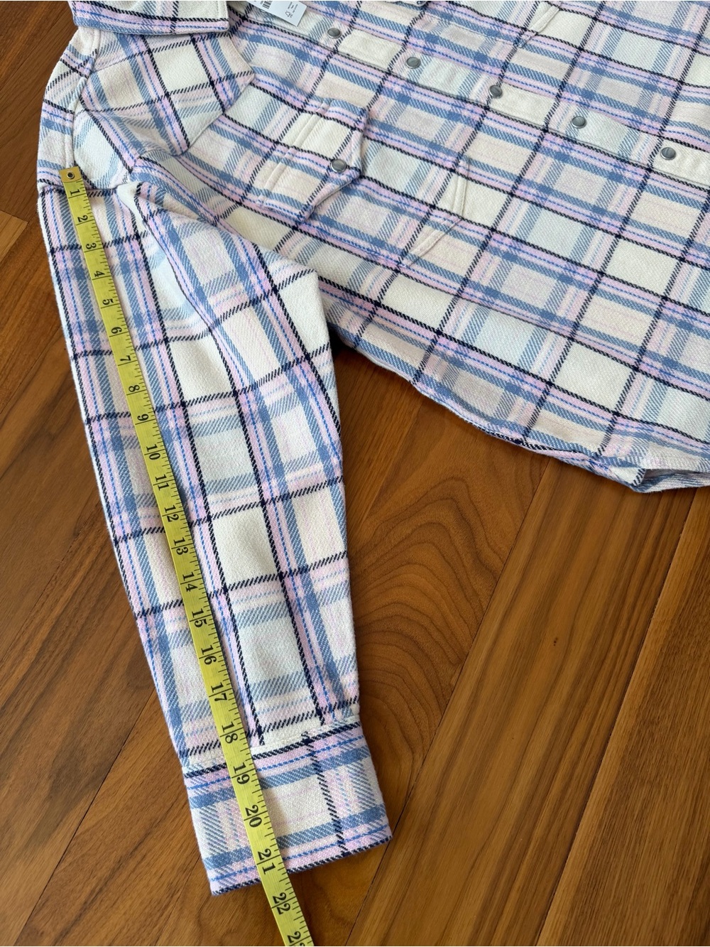 NWT J. Crew Lavender Plaid Pearl Snap Relaxed Shirt Shacket Women’s Size 12 / L - Picture 7 of 16